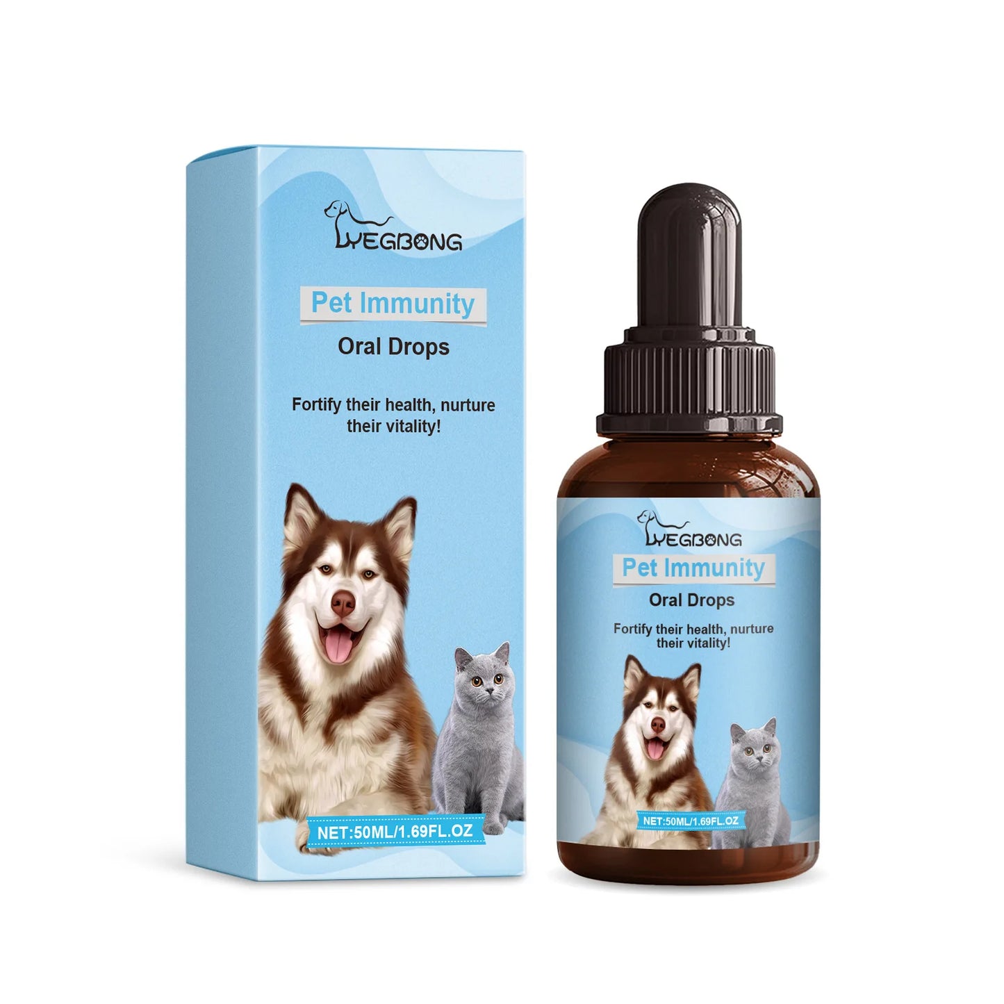 Pet Immune Drop Nutrient Supplement Boosts Gut Health and Enhance Overall Wellness