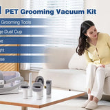 5-in-1 professional grooming tools with quiet 2.3L dust and hair vacuum kit, lightweight and easy to use.