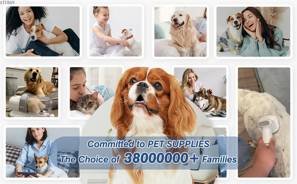 The latest visual illustrates the widespread trust and adoption of the Vacuum Grooming Kit, highlighting its global presence in millions of homes, dedicated to caring for beloved pets everywhere.