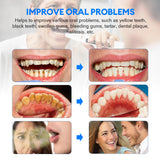 Before and After Comparison Image Highlighting the Transformation from Dirty Teeth to Clean, White Teeth, Emphasizing the Elimination of Bad Breath and How Good Oral Health Enhances Personal Appeal and Attractiveness.