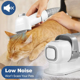 Image depicts a quiet, low-noise vacuum suction, providing a calm and peaceful grooming experience to ensure pets remain stress-free.