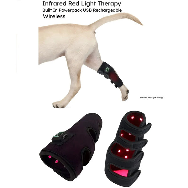 Infrared Red Light Therapy Leg Brace & Wrap built-in battery - Medical Grade LEDs