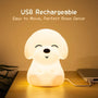 Puppy Kids Night Light Remote Squishy Silicone LED Lamp