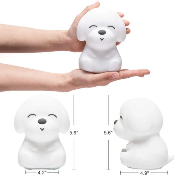 Puppy Kids Night Light Remote Squishy Silicone LED Lamp