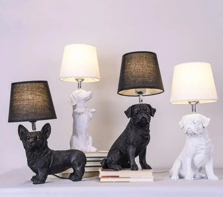 Table Lamps LED Resin Modern Nordic Creative Cartoon Dog Decoration Desk Light For Home