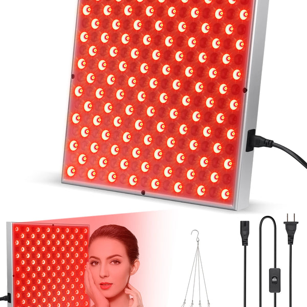 LED Red Light Therapy Panel Lamp for Facial Anti Aging Skin Care Beauty 225 LED Light Body Pain Relief Physical Therapy Tools