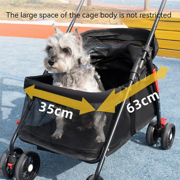 Pet Stroller Foldable, Lightweight & Airy