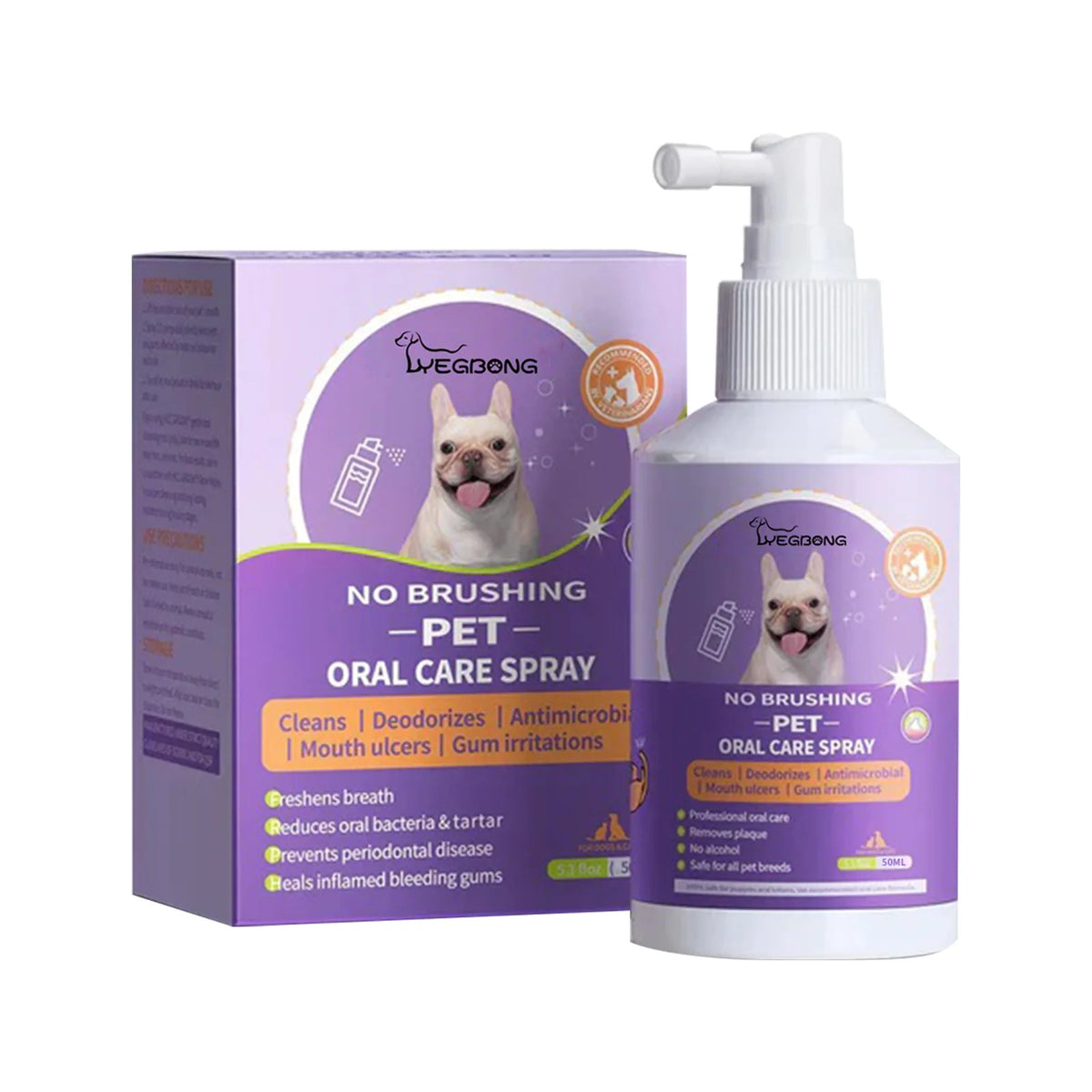 Pet Oral Spray Keeps Mouth Clean & Fresh - Prevents Tartar Buildup