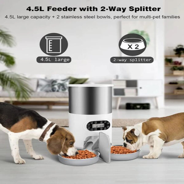 Automatic Smart Feeder WIFI Double Meal Compartments 3L & 4L