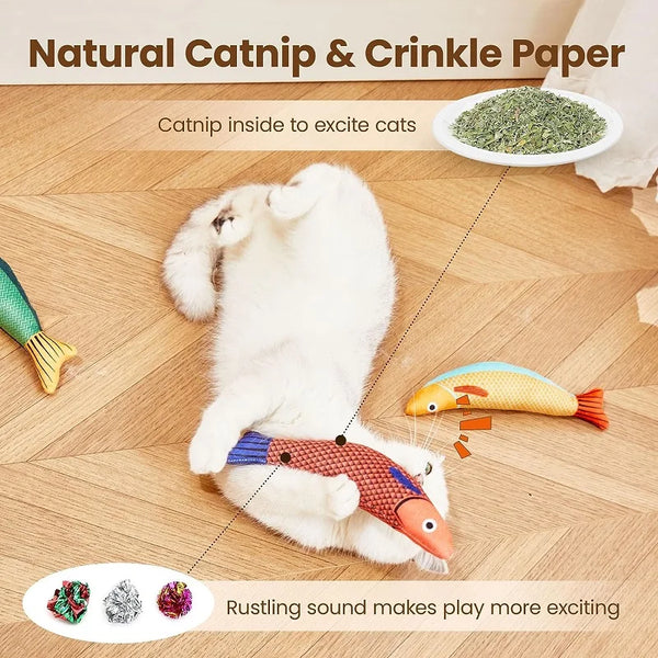 Fish Catnip Plush Toy