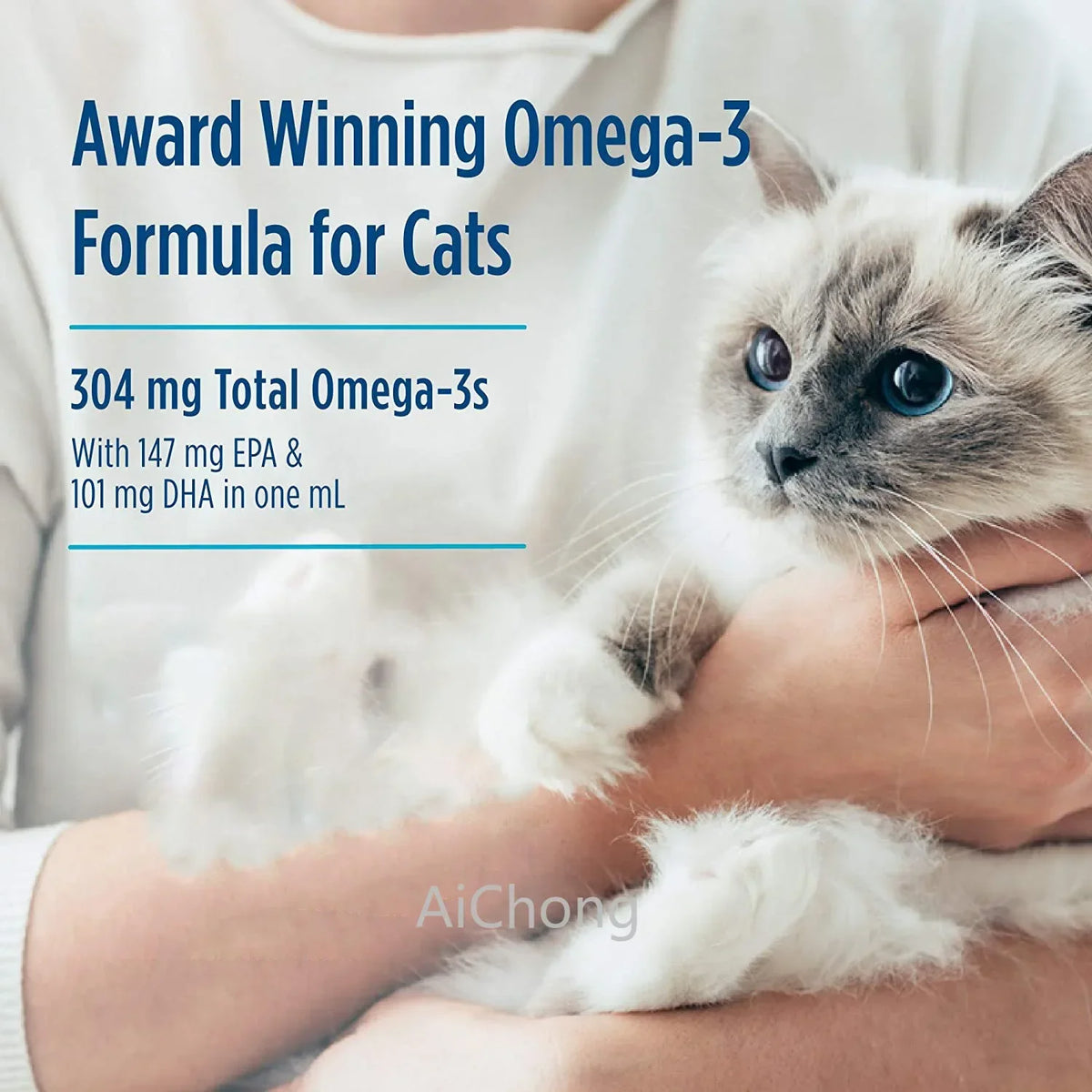 Omega-3 Pure Fish Oil for Heart, Skin, Coat, Joint Health formulated for Cats