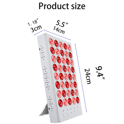 Red Light Therapy Handheld Panel 660nm & 850nm Near Infrared Handheld Panel for Pain Relief, Skincare & Facial Beauty