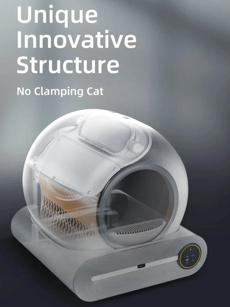 Automatic Smart Self-Cleaning Cat Litter Box with Tray and Ionic Deodorizer