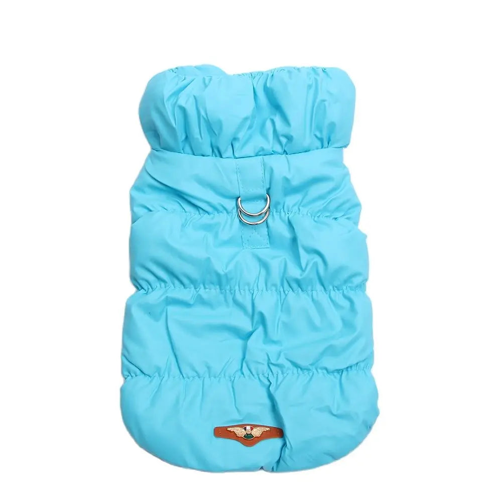 Warm Jacket with Double Buckle Design Pet Vest Hoodie Dress Winter Clothing Outfit