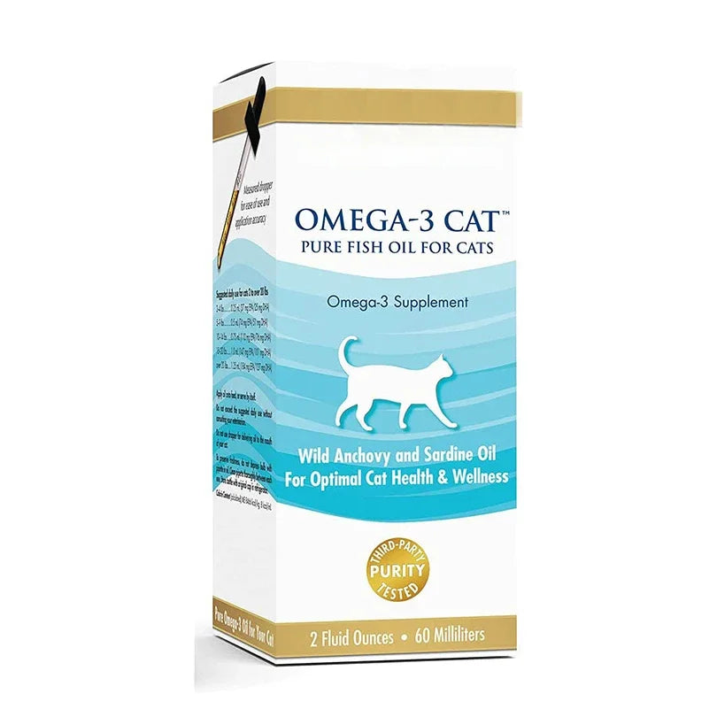 Omega-3 Pure Fish Oil for Heart, Skin, Coat, Joint Health formulated for Cats