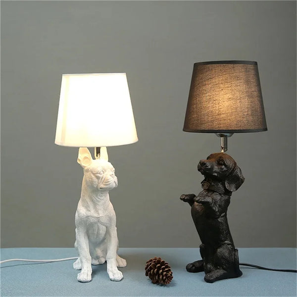 Table Lamps LED Resin Modern Nordic Creative Cartoon Dog Decoration Desk Light For Home