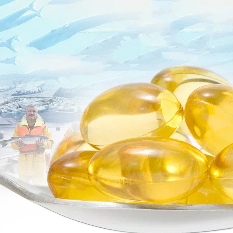 Salmon Deep-sea Fish Oil OMEGA 3&6 Supplements for Beautiful Hair & Anti-Hair Loss