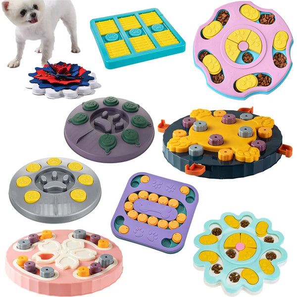 Puzzle Toys Slow Feeder Interactive Increase IQ Food Dispenser Non-Slip Slowly Eating Bowl Pets Food Games