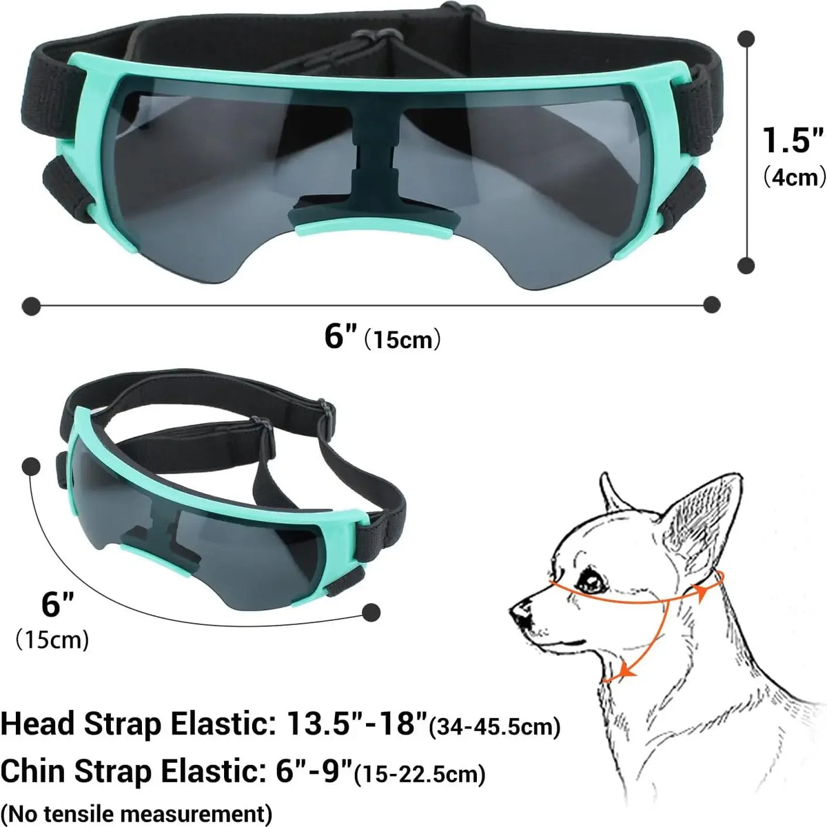 Sunglasses Small Breed, Dog Goggles Windproof Anti-UV Glasses for Outdoor Eye Protection