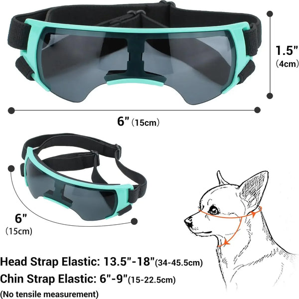 Sunglasses Small Breed, Dog Goggles Windproof Anti-UV Glasses for Outdoor Eye Protection