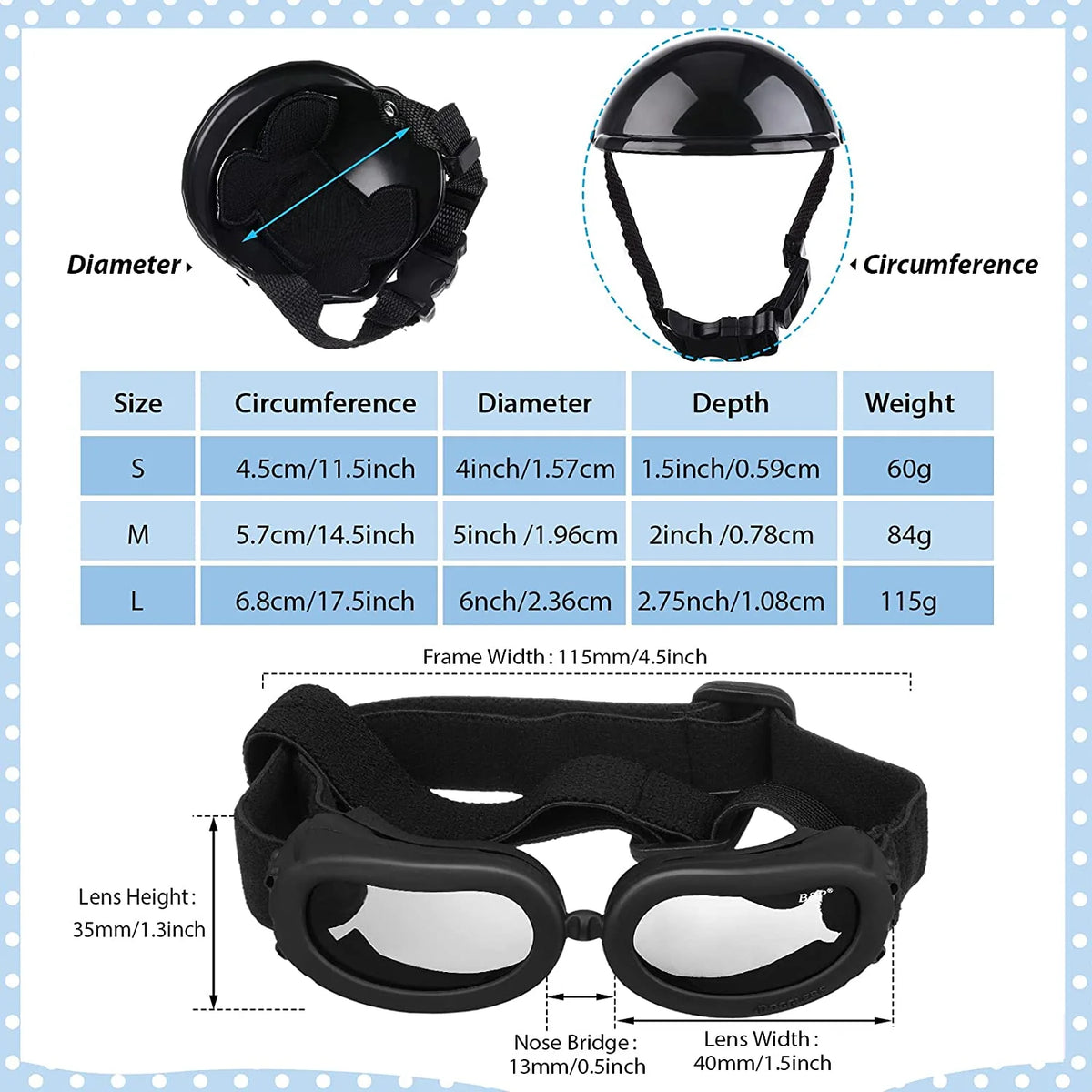 Safety Helmet & Goggles with UV Protection