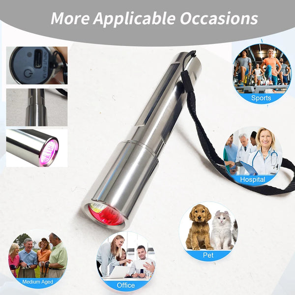 5-Wavelength Cold Laser Handheld Therapy Device For Pain Relief and Skincare