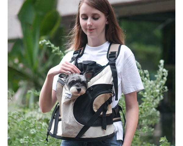 Front Facing Carrier - Breathable Canvas Sling Bag with Cross Shoulder Straps