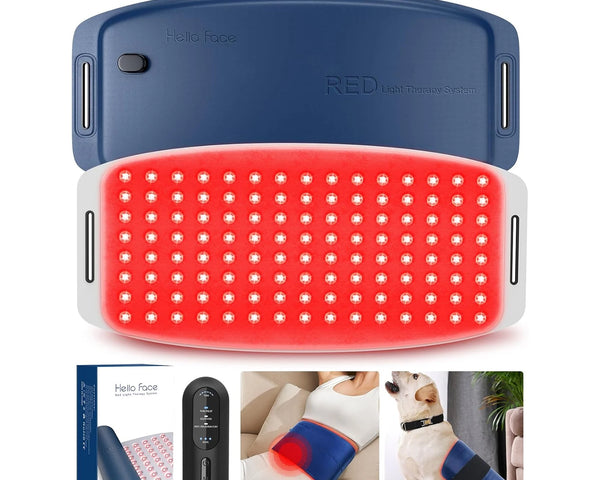 Hello Face Red Light Therapy Belt For Pain Relief, Anti-Inflammation, Recovery & Anti-Aging