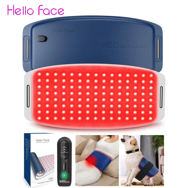 Hello Face Red Light Therapy Belt For Pain Relief, Anti-Inflammation, Recovery & Anti-Aging