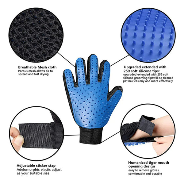 Pet Hair Grooming Gloves