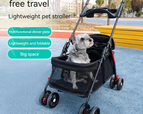 Pet Stroller Foldable, Lightweight & Airy