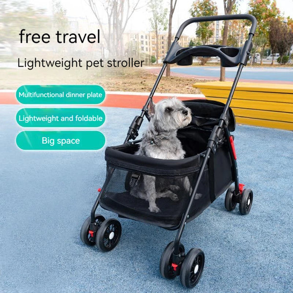 Pet Stroller Foldable, Lightweight & Airy