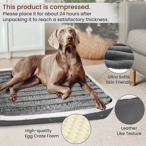 Soft Orthopedic Washable Nonslip Egg Crate Foam Kennel Pad Pet Sleeping Mat Cushion Dog Bed