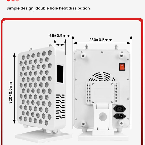 Red Light Panel with Mobile App Control: 480, 590, 630, 660, 670, 810, 830, 850, 1060nm Bluetooth full body Therapy