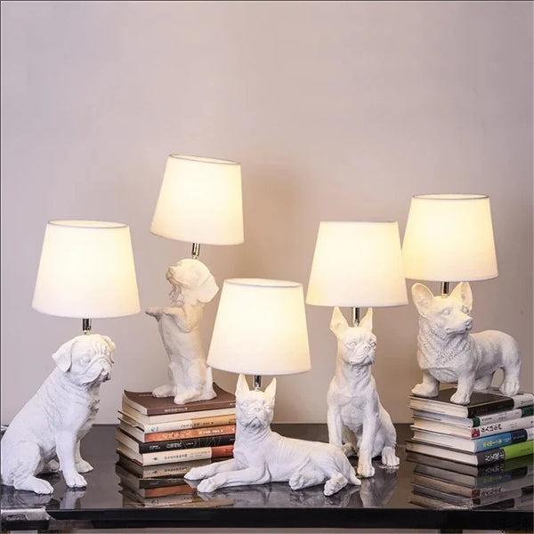 Table Lamps LED Resin Modern Nordic Creative Cartoon Dog Decoration Desk Light For Home