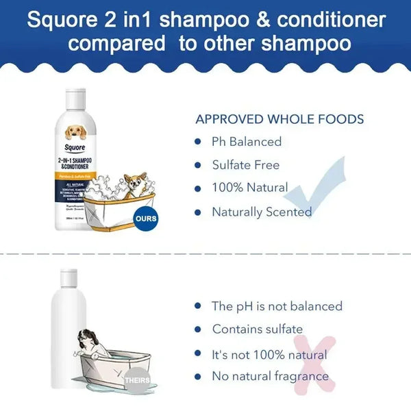 Shampoo And Conditioner 2 In 1 Natural Moisturizing Shampoo PH Balanced