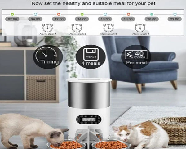 Automatic Smart Feeder WIFI Double Meal Compartments 3L & 4L