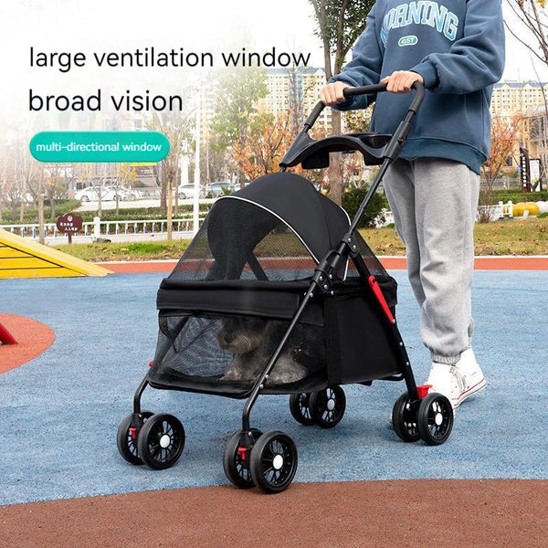 Pet Stroller Foldable, Lightweight & Airy