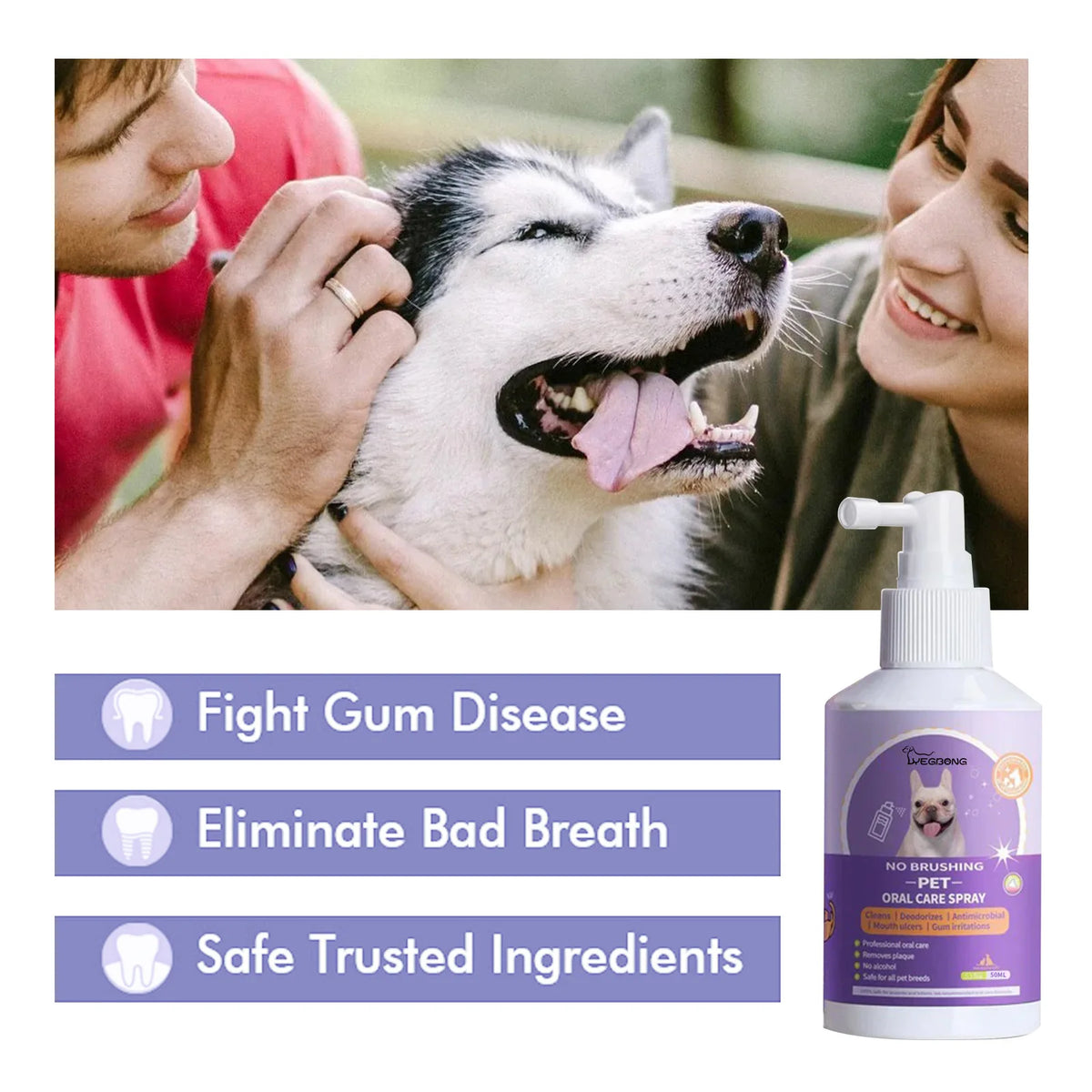 Pet Oral Spray Keeps Mouth Clean & Fresh - Prevents Tartar Buildup