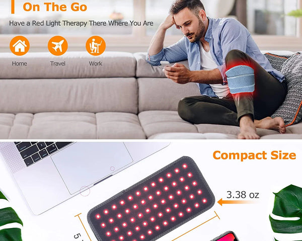 Red Light Infrared Therapy Pads For Pain Relief, Recovery (850nm 660nm)